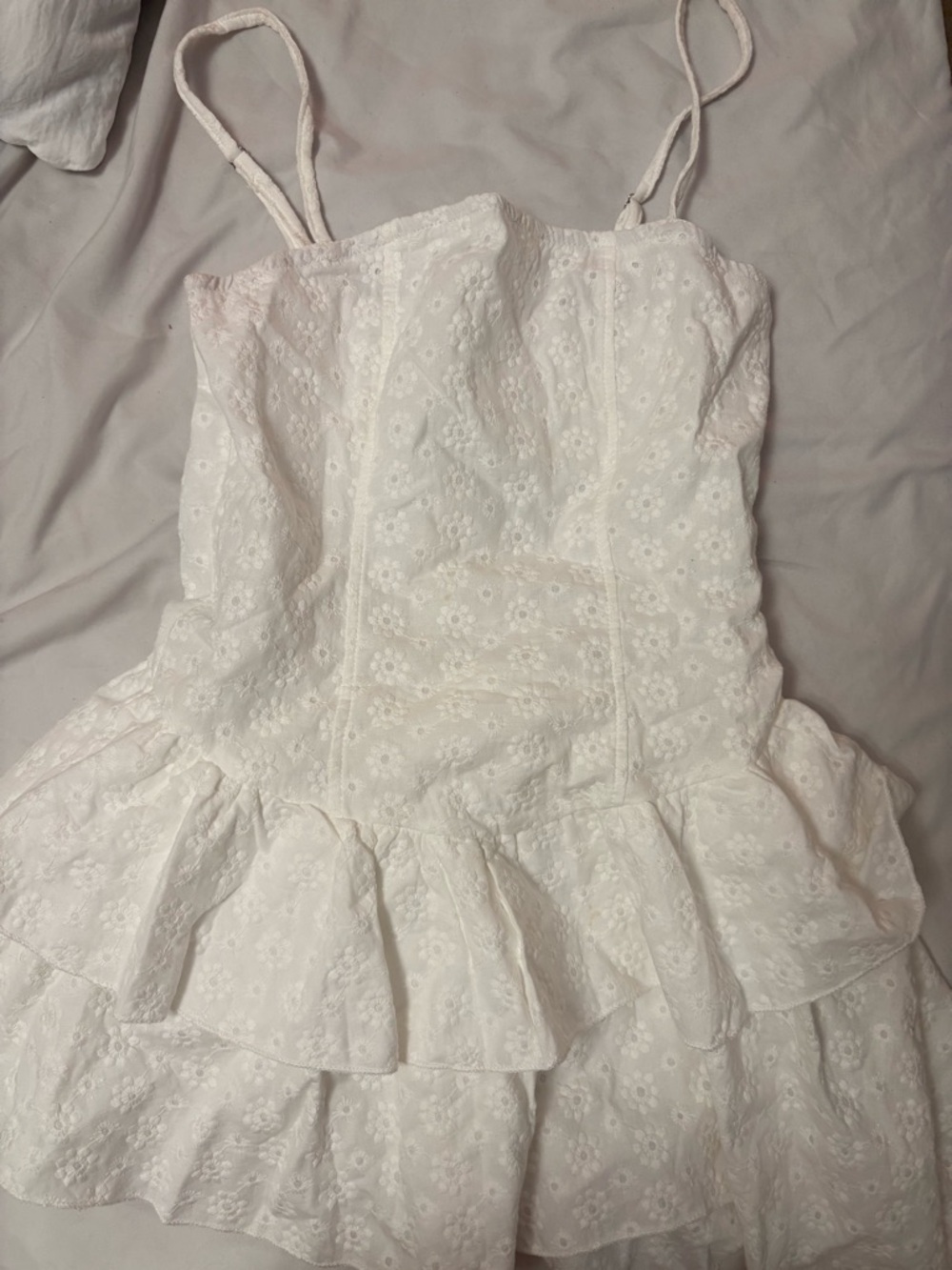 Girls' White mini Eyelet Sundress - Brand
